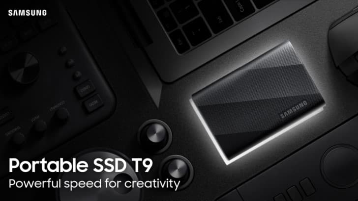 Samsung T9 Portable SSD official press kit product photo