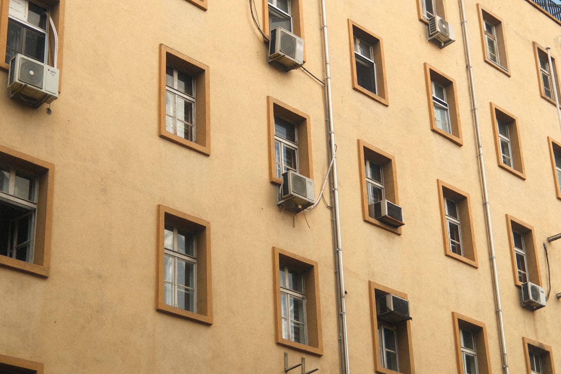 window air conditioner in an apartment room