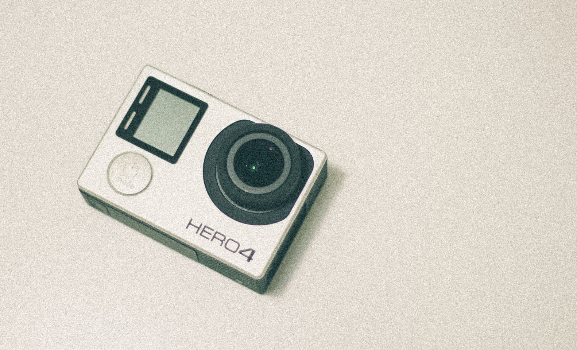 action camera mounted outdoors in summer travel