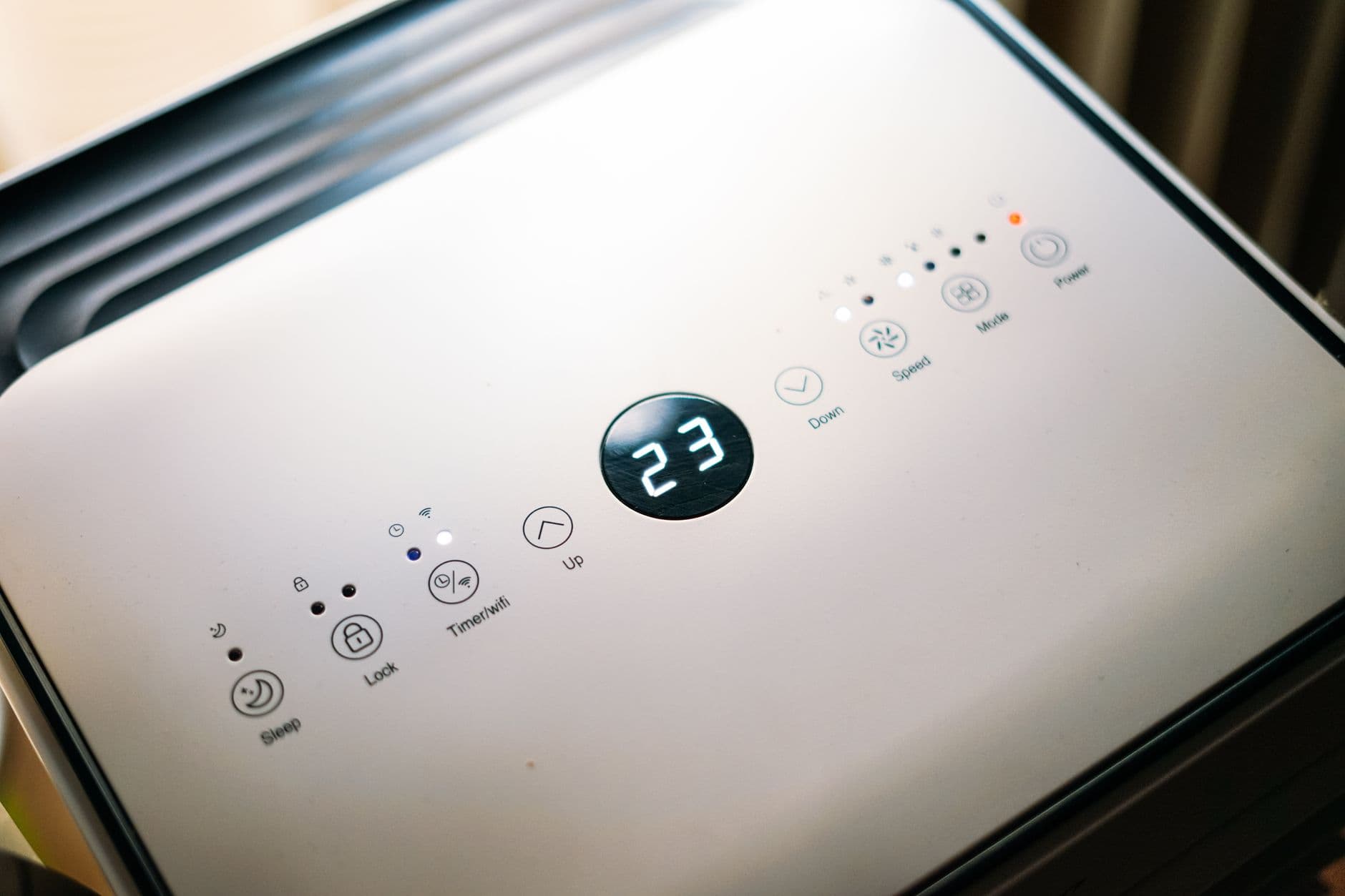 portable air conditioner in an apartment room